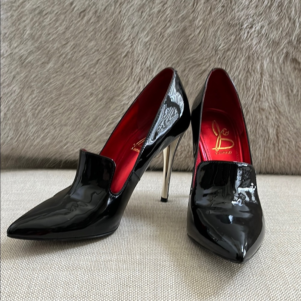 Black and Red High Heeled Pumps